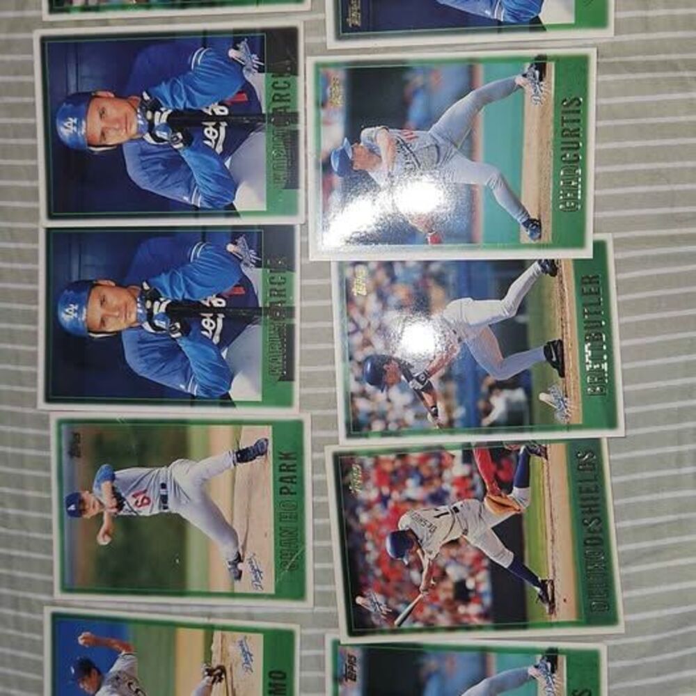 1997 Topps Los Angeles Dodgers Baseball Card Lot of 10